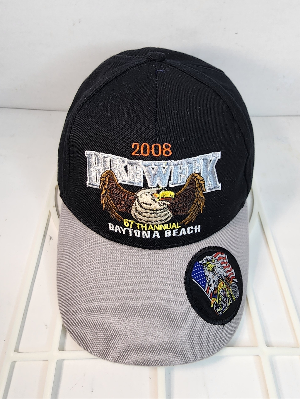Vtg 2008 67th Annual Daytona Beach Bike Week StrapBack Ball Cap Hat